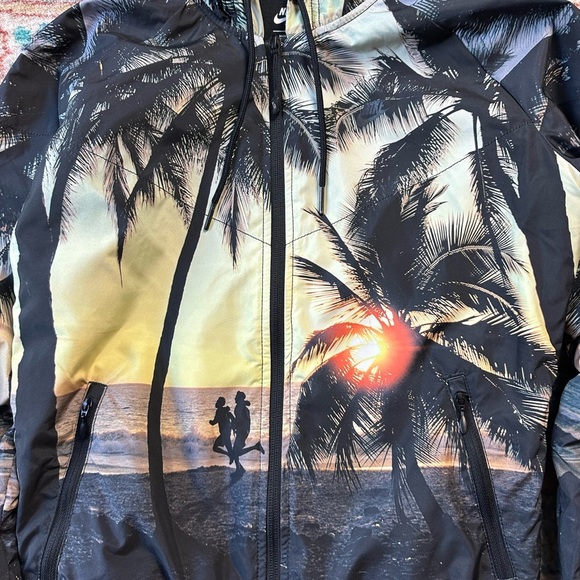 Nike Beach Sunset All Over Print Zip-up Hoodie Jacket Medium - Picture 4 of 5
